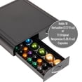 thumbnail image 4 of Organizador de cápsulas de café Mind Reader, 2 cajones para 18 cápsulas Vertuoline o 72 cápsulas originales de Nespresso, color negro, 4 of 7