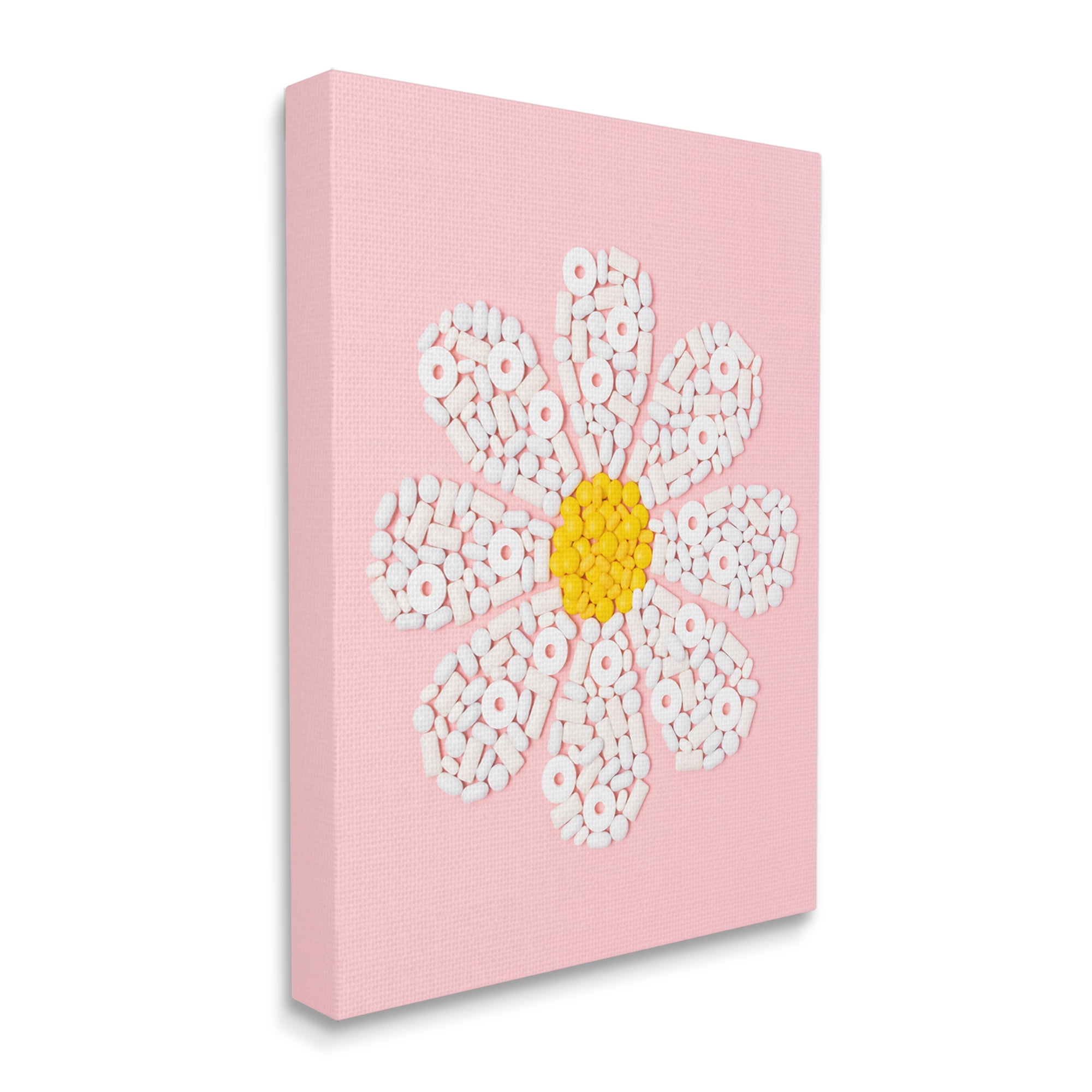 Stupell Industries Daisy Shaped Candies Botanical & Floral Painting Gallery Wrapped Canvas Print Wall Art, 30 x 40