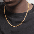 thumbnail image 4 of Pulsera Y Collar Torsal Acero Inoxidable Hombre Oro, 4 of 5