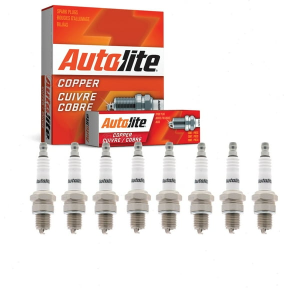 8 pc Autolite 4173 Copper Core Spark Plugs for 4074 816 845 HV2 S122F W9F Ignition Wire Secondary