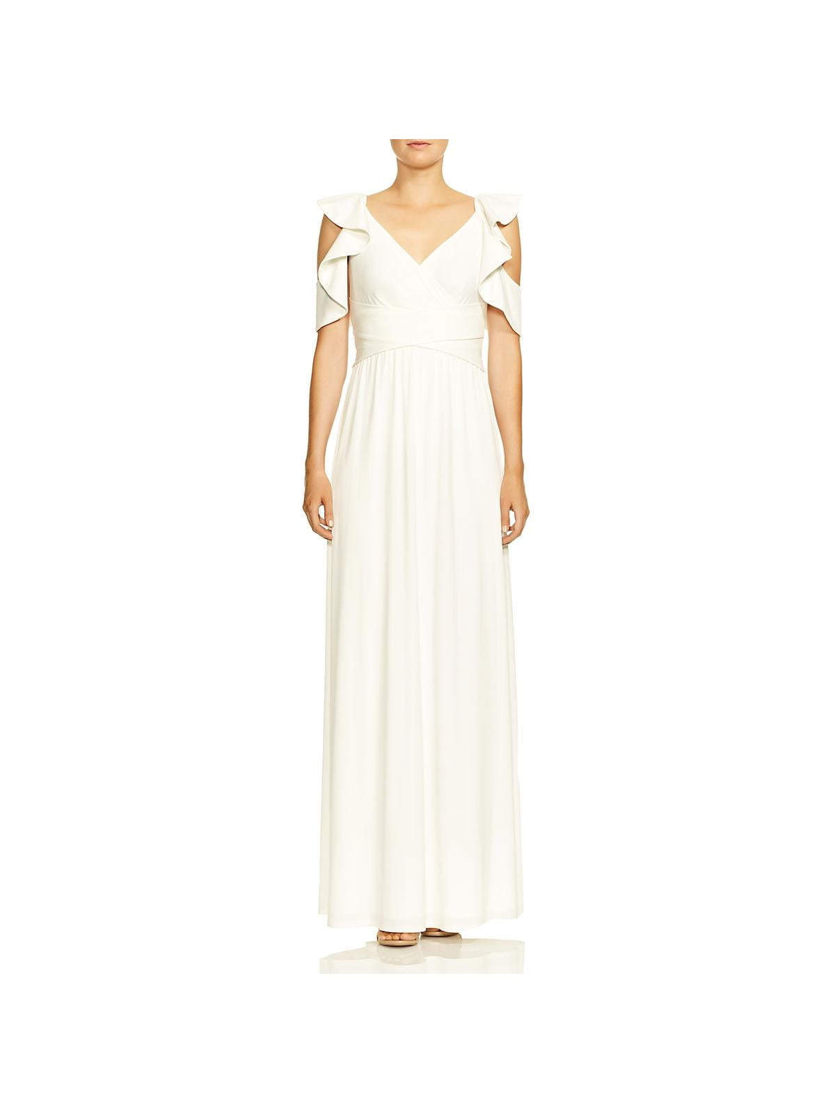 halston heritage white dress