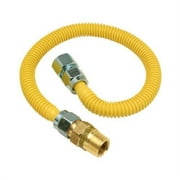 BrassCraft CSSL44R-48-P Safety Plus Advantage Gas Connector, 1/2" x 3/8" x 48", Each