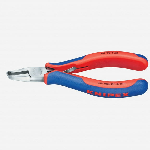 Knipex Electronics Oblique 35 Degree End Cutting Nippers, Mini-Blade w/ Small Bevel, MultiGrip