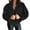 Black, variant on Lovskoo 2024 Womens Winter Coats Cropped Faux Fur Jacket Thick Warm Zipper Streetwear Loose Long Sleeve Solid Color Casual Cardigan Coat Black