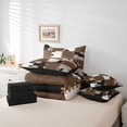 thumbnail image 6 of jejeloiu Rustic Cowhide 7-Piece Bedding Comforter Set,Country Farmhouse Lodge King Bedding Sets,Patchwork Cattle Hide Bed Sheets For Boys Girls,Ultra Soft Home Decor Reversible, 6 of 8
