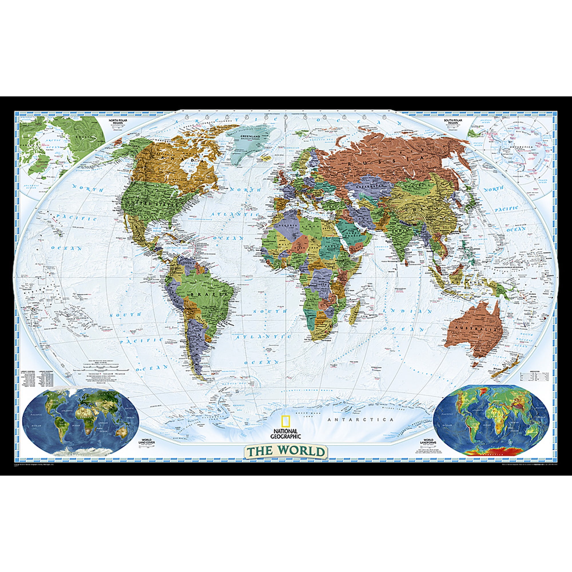 National Geographic Reference Map National Geographic World Wall Map - Decorator (46 X 30.5 In), (Paperback)