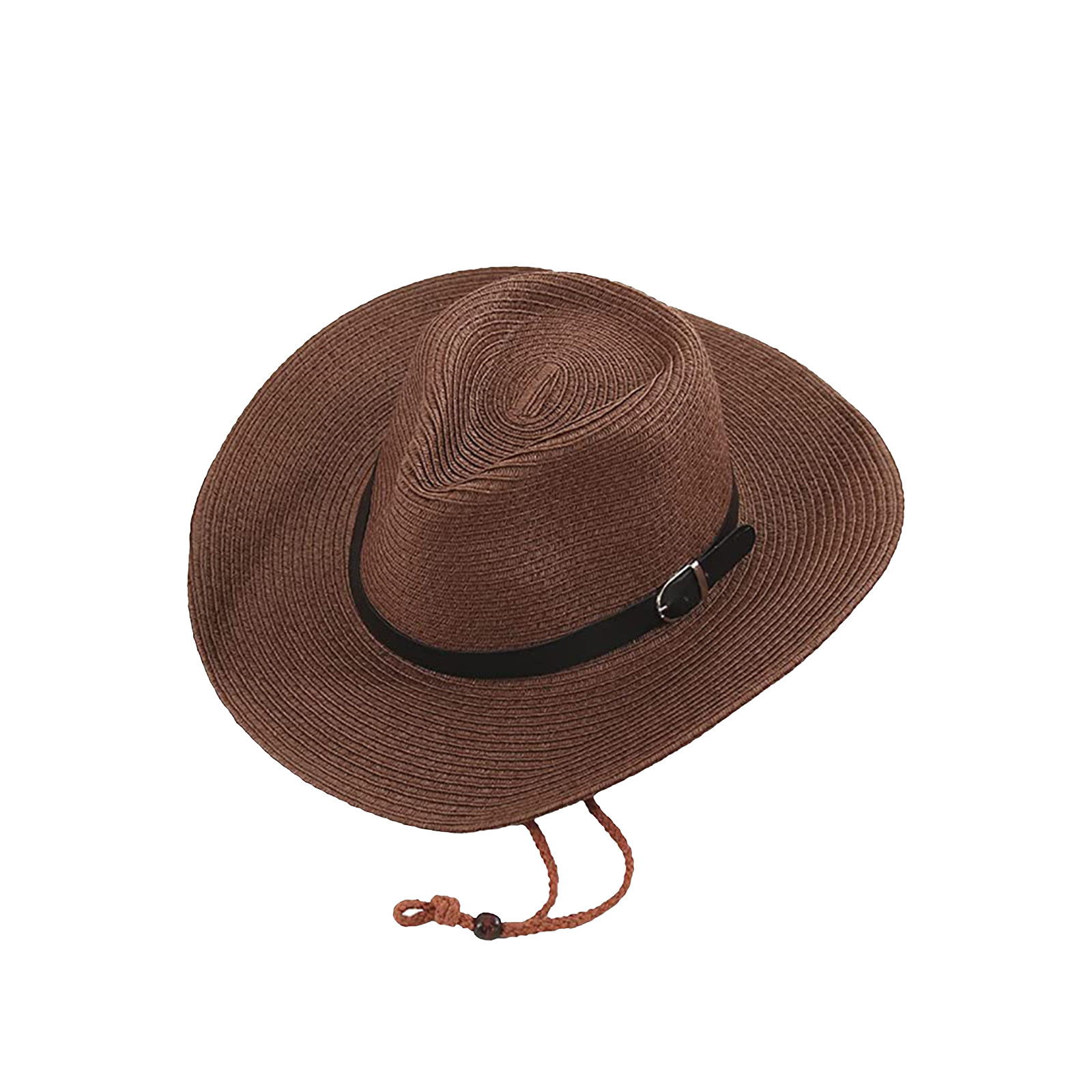 Gotyou Straw Cowboy Hat Men and Women Widebrimmed Beach Hat Panama