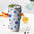 thumbnail image 4 of 30oz Pioneer Flower Floral Print Pattern Tumbler, Double Wall Vacuum Insulated Cup, BPA-Free Leak Proof Lid & Reusable Straws, Hot 12h, Cold 34h, 4 of 6