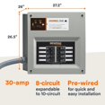 thumbnail image 3 of Interruptor de transferencia manual Generac 6854 HomeLink 30A de 8 circuitos, 3 of 3
