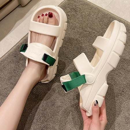 

Winter Savings Clearance! SuoKom Sandals Women Casual Clash of Colors Anti-Slip Soft Bottom Lovers Sandals Slippers House Shoes Slippers for Women or Men