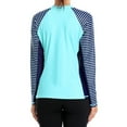 thumbnail image 5 of Alove Women's Stripe Swimwear Top Long Sleeves Rash Guard UPF 50 Swim Shirt, 5 of 5