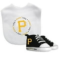 thumbnail image 2 of BabyFanatic 2 Piece Bib and Shoes - MLB Pittsburgh Pirates - White Unisex Infant Apparel, 2 of 3