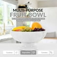 thumbnail image 5 of Radicaln White Marble Fruit Bowl 10" | Handmade Stone Candy Bowl, Decorative Fruit Dish & Banana Holder | Modern Kitchen Counter, Dining Table & Coffee Table Décor, 5 of 6