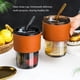 thumbnail image 2 of Matsuzay 2X vaso de vidrio botella de bebida parejas novia transparente multiusos jugo leche transparente accesorios para el hogar pajitas tarro Juegos de servir café y té, 2 of 6