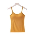thumbnail image 5 of Vinsonshop 3 Pack Tank with Built in Bra for Women Cotton Tank Top Women Shelf Bra Cami Top Fitted Tank Tops Cami with Built in Bra Cute Summer Tops Orange XXL, 5 of 6