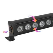 JAJALUYA 2-Pack Rectangular RGB 24 LED Wall Washer Light Bar with Remote for Stage Party