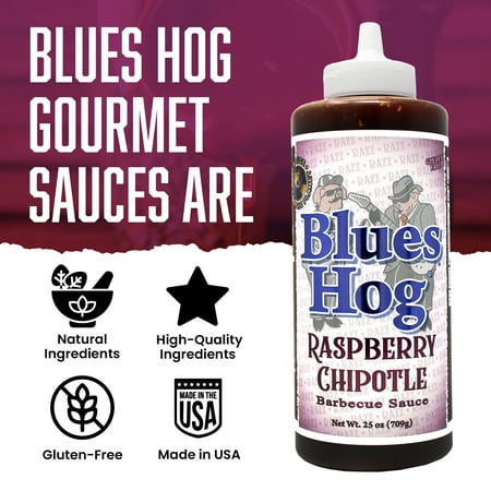 Blues Hog Raspberry Chipotle BBQ Sauce, Gluten-Free, 25 oz