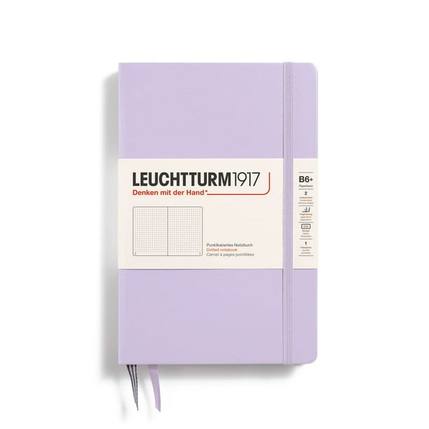 Leuchtturm1917 - Cuaderno de tapa dura B6 - 219 páginas numeradas para escribir y llevar un diario (lila con puntos)
