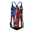 thumbnail image 5 of Budget-Friendly! Luxalzxs Womens Tankini Bathing Suits Patriotic Star Stripe Printed Pleated Two Piece Swimsuit Side Tie Comfy Breathable Quick Dry Swimwear, 5 of 5