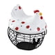 thumbnail image 3 of Cesta para huevos con forma de gallina, soporte de cerámica para huevos con forma de gallina, ideal para la despensa. Estilo A, 3 of 9