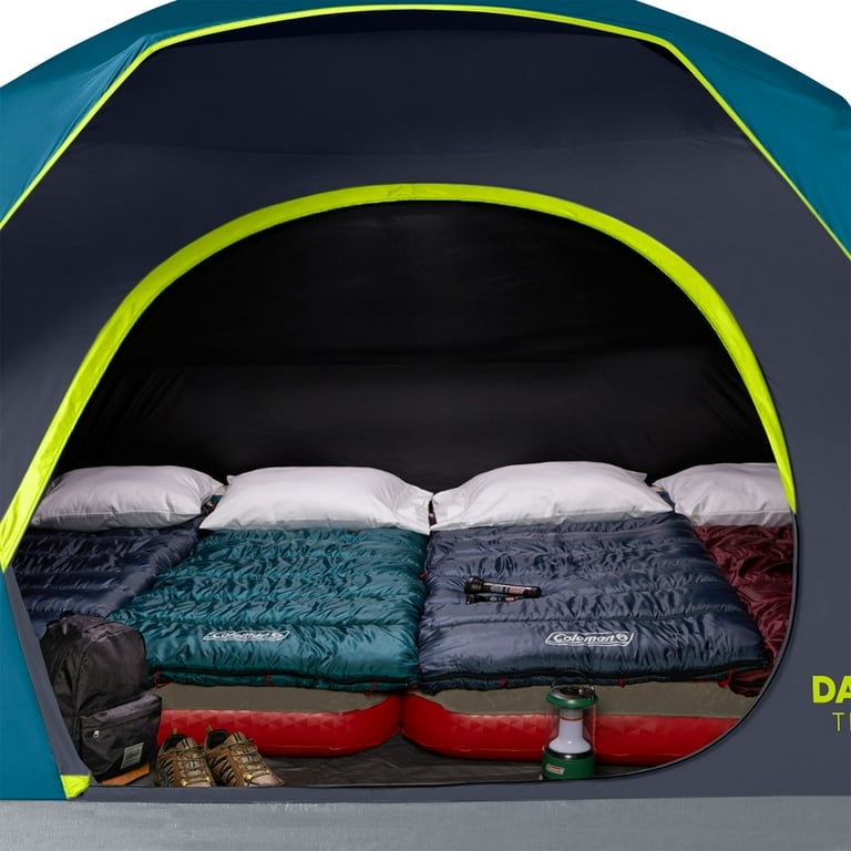 Coleman Skydome 6 Person Family Dome Camping Tent with Dark Coleman Skydome 6 Person Family Dome Camping Tent with Dark