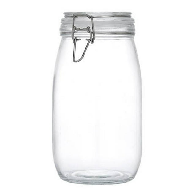 Leak Proof Airtight Latching Glass Storage Jars With Secure Lock Lids For Kitchen Pantry Organization And Food Preservation