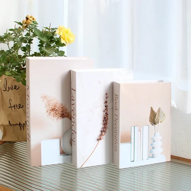 Libros falsos de moda para decoración de sala de estar, libros de diseño, adornos para mesa de centro, Club, habitación de Hotel, Villa, decoración de libros, 3 uds.