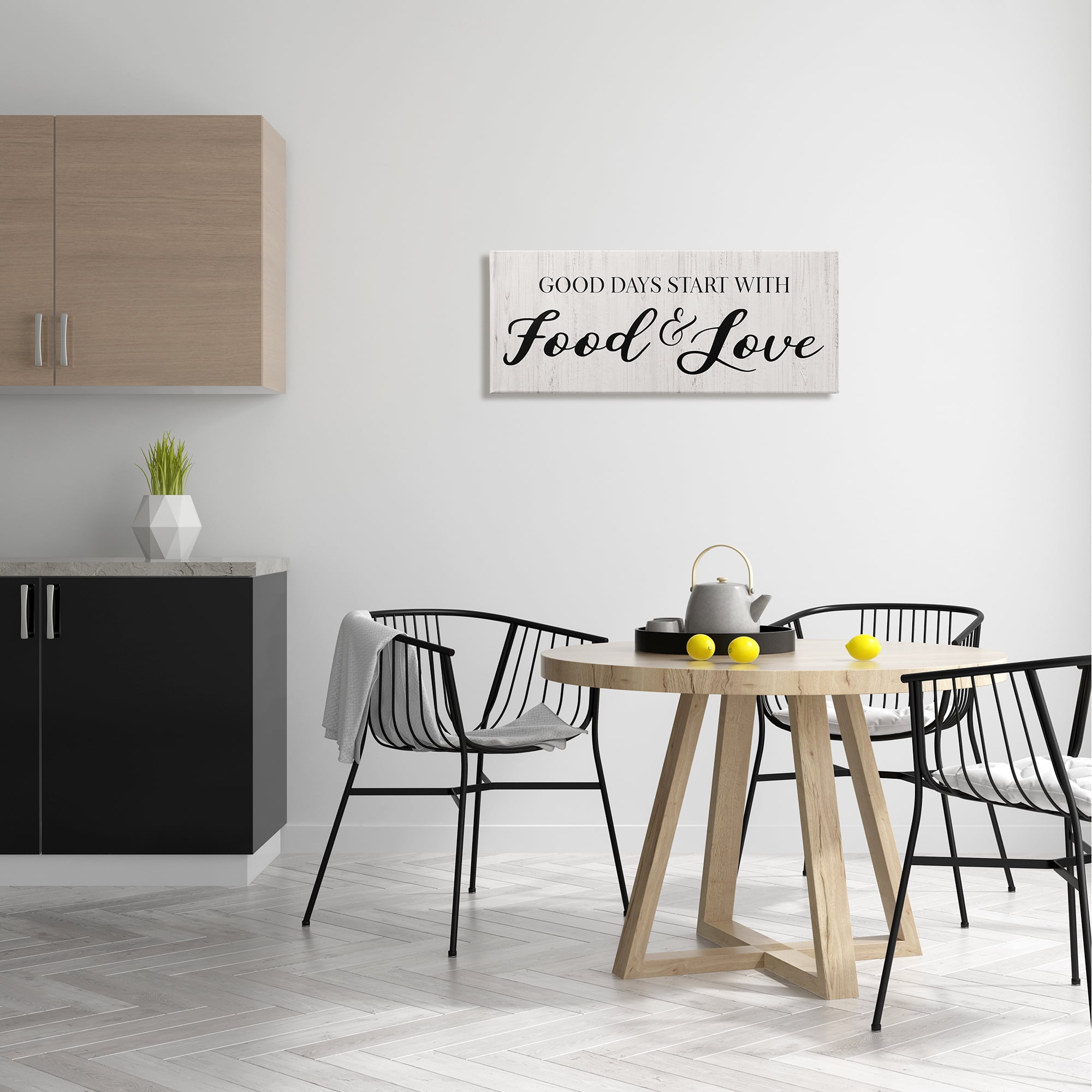Stupell Industries Good Days Start with Food Love Kitchen Sign,30 x 13, Design by CAD Designs