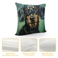 thumbnail image 4 of Orinice Dog Graphic Decorative Cotton Linen Pillow Cover for Home Living Room Sofa Bed, 1PC 24x24in, 4 of 5