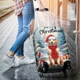 thumbnail image 3 of Merry Christmas Golden Retriever Enjoys Woofmas Winter Xmas Holiday Travel Luggage Cover Goldens Dog Lover Gifts Idea Suitcase Dust Protective Decor - 02022, 3 of 5