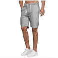 thumbnail image 2 of Plus Size Shorts for Mens Ice Silk Bermuda Shorts Lace-Up Elastic Waist Sweatpants Hybrid Quick Dry Chino Shorts Comfort Casual Shorts Beach Gym Workout Running Casual Shorts with Pockets, 2 of 5