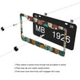 thumbnail image 5 of Colored Circles License Plate Frames for Women Men Car Plate Holder Cover Metal Tag Aluminum Car Accessories Front Rear Plate Decor, 5 of 6