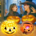 thumbnail image 1 of Heliisoer Lanterne à Citrouille Halloweendécorations Intérieures Allégées Stockage de Bonbons à la Citrouille, 1 of 9
