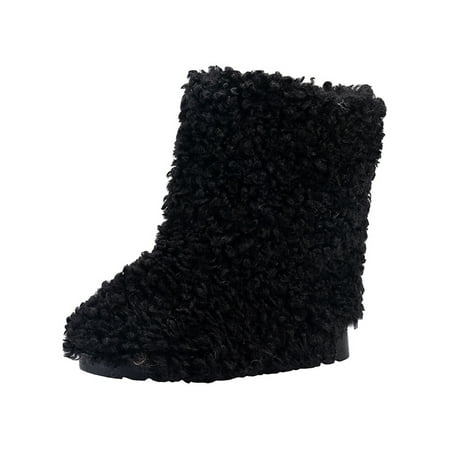 

Tenmix Ladies Non Slip Winter Warm Shoes Work Resistant Pull On Outdoor Breathable Snow Boots Black 7