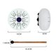 thumbnail image 4 of Tambor de Lengüeta Pequeño de 5.5 Pulgadas con Diseño de Zodíaco Chino, Incluye Estuche, Baquetas y Libro de Música – Tono C, 8 Notas, Acabado Blanco con Motivo de Conejo, Ideal para Meditación y, 4 of 6