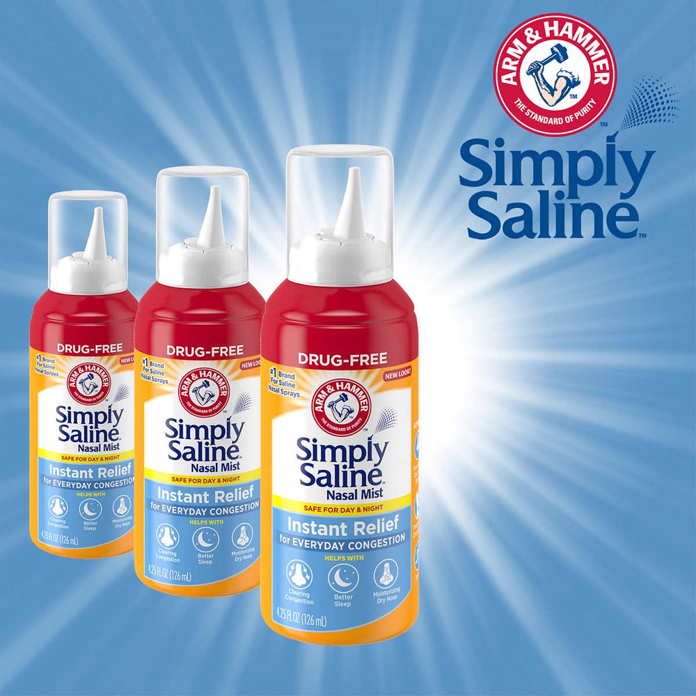 Arm & Hammer Simply Saline Nasal Mist 12.75 Ounces