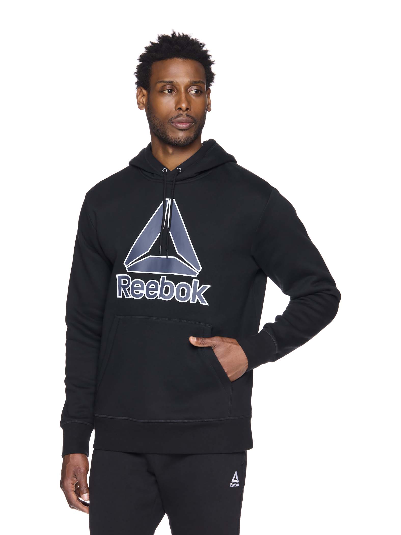 Reebok Men's and Big Men's Big Logo Fleece Hoodie Sweatshirt, Sizes XS-5XL