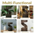 thumbnail image 4 of Sunnydaze Indoor Contemporary Decorative Polyresin Winding Showers Tabletop Water Fountain with LED Lights - 14" - Brown, 4 of 10
