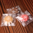 thumbnail image 3 of Mightlink 100Pcs Cookie Bags Clear Snowflake Biscuit Candy Bags Self-adhesive Gift Bags for Home Christmas, 3 of 7