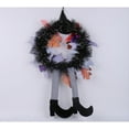 thumbnail image 5 of Halloween Wreath:Halloween Wreaths for Front Door, 26.4inch Halloween Wreaths with Witch Hat Leg Pumpkin Door Wreath for Door,Porch,Window,Indoor and Outdoor, 5 of 7
