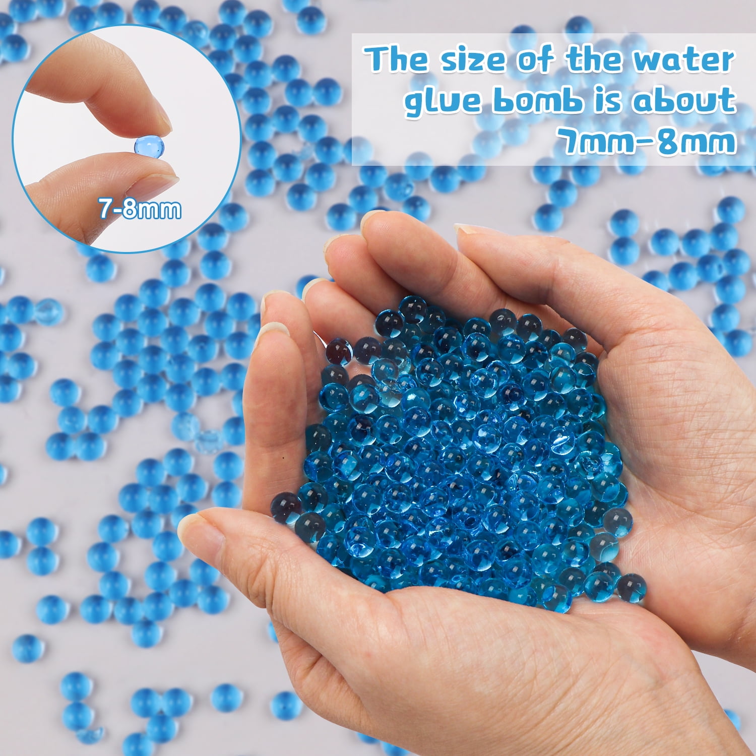 ZHENDUO 60,000pcs Gel Balls 7-8mm Water Beads for Gel Ball Blaster 