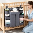 thumbnail image 4 of Hanging Diaper Storage Rack for Nursery, Multi-pocket Washable Crib Organizer for Baby Essentials, Compact and Convenient Storage for Baby Clothes, Diapers, Wipes, 4 of 6