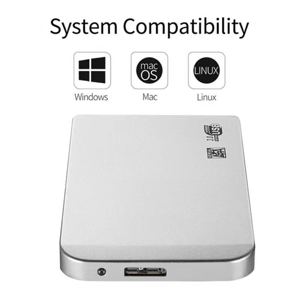 XIN External USB Hard Drive 4TB, Aluminum Portable Storage, USB