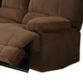 thumbnail image 5 of Kevin Collection Contemporary 3-Piece Upholstered Transitional Sectional Set with 4 Recliners, Storage Console, and Cup Holders, Brown, 5 of 17