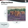 thumbnail image 3 of Purple Fields & Cows Wall Plaque Art, design by Marnie Bourque, 3 of 8