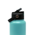 thumbnail image 4 of 32oz Teal and Blue Ombre Stainless Steel Bottle with Flip Straw Lid, by Athletic Works, 4 of 6