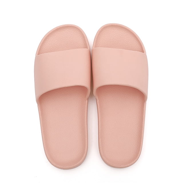 WDZKN Zapatillas de casa concisas para hombre y mujer, chanclas planas de EVA ligeras para interiores y baño, toboganes para parejas, H2036G
