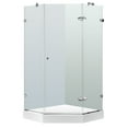 thumbnail image 4 of VIGO Verona 36 in. L x 36 in. W x 79 in. H Frameless Hinged Neo-angle Shower Enclosure Kit in Chrome with 3/8 in. Clear Glass, 4 of 9