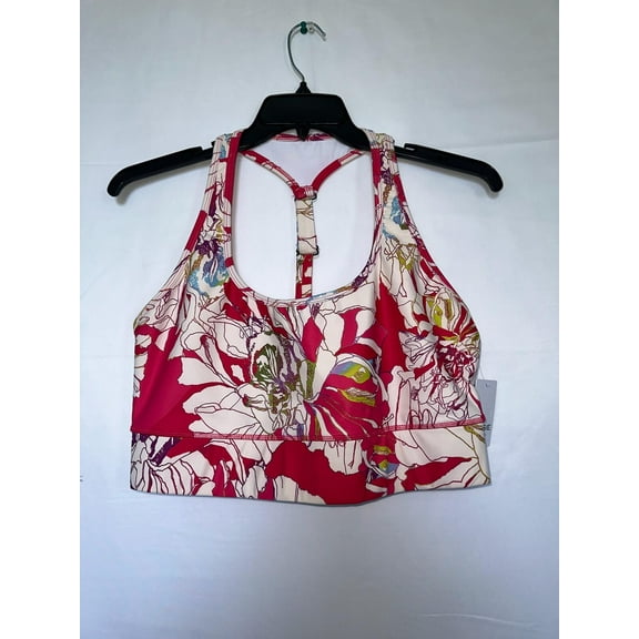 MSRP $48 Josie Natori Printed Cropped Top Pink Size XL