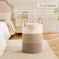 thumbnail image 5 of Laundry Basket, Woven Cotton Rope Laundry Hamper for Decor Storage of Dirty ClothesToys and Blankets in Bathroom, Baby Room and Living Room, 5 of 7
